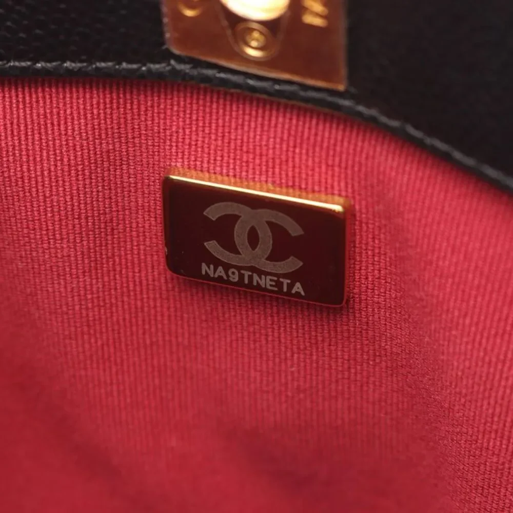 Chanel Small Shopping Bag Caviar Skin Black